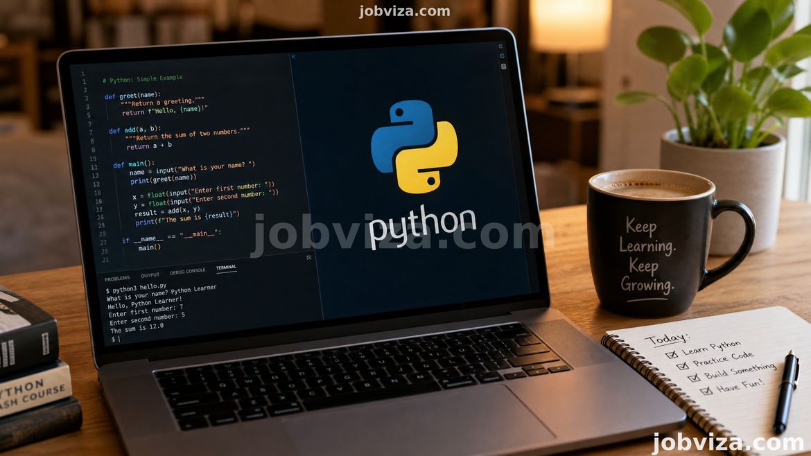 ALT TEXT: Young Nigerian coding on a laptop to learn Python in Nigeria