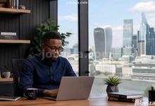 Nigerian professional on a video call doing remote jobs in Nigeria