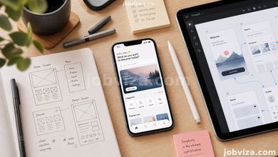 Designer sketching an app screen for UI/UX design in Nigeria