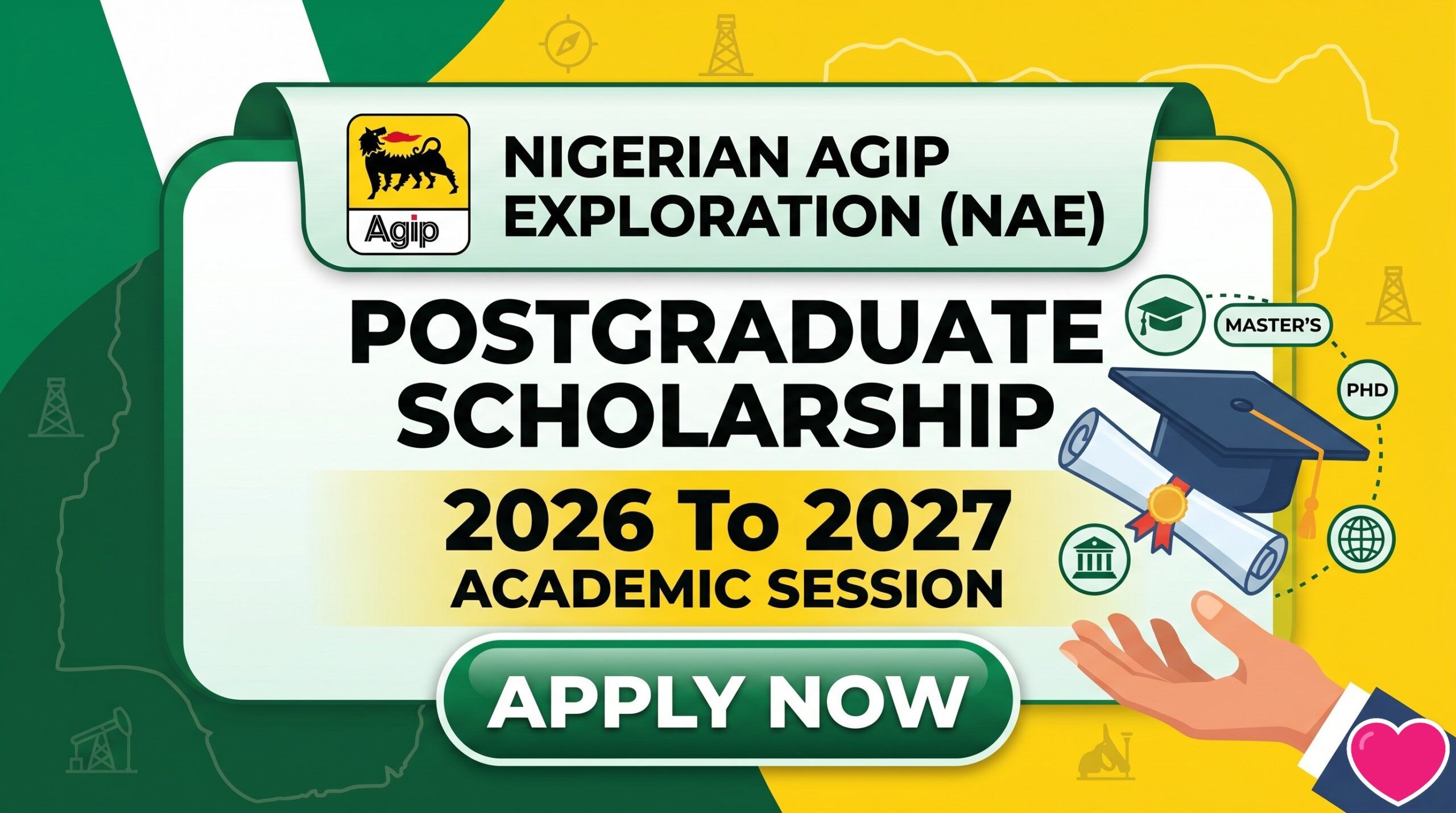 Nigerian Agip Exploration NAE Postgraduate Scholarship 2026 To 2027 Apply Now