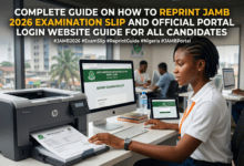 Complete Guide On How To Reprint JAMB 2026 Examination Slip And Official Portal Login Website Guide For All Candidates