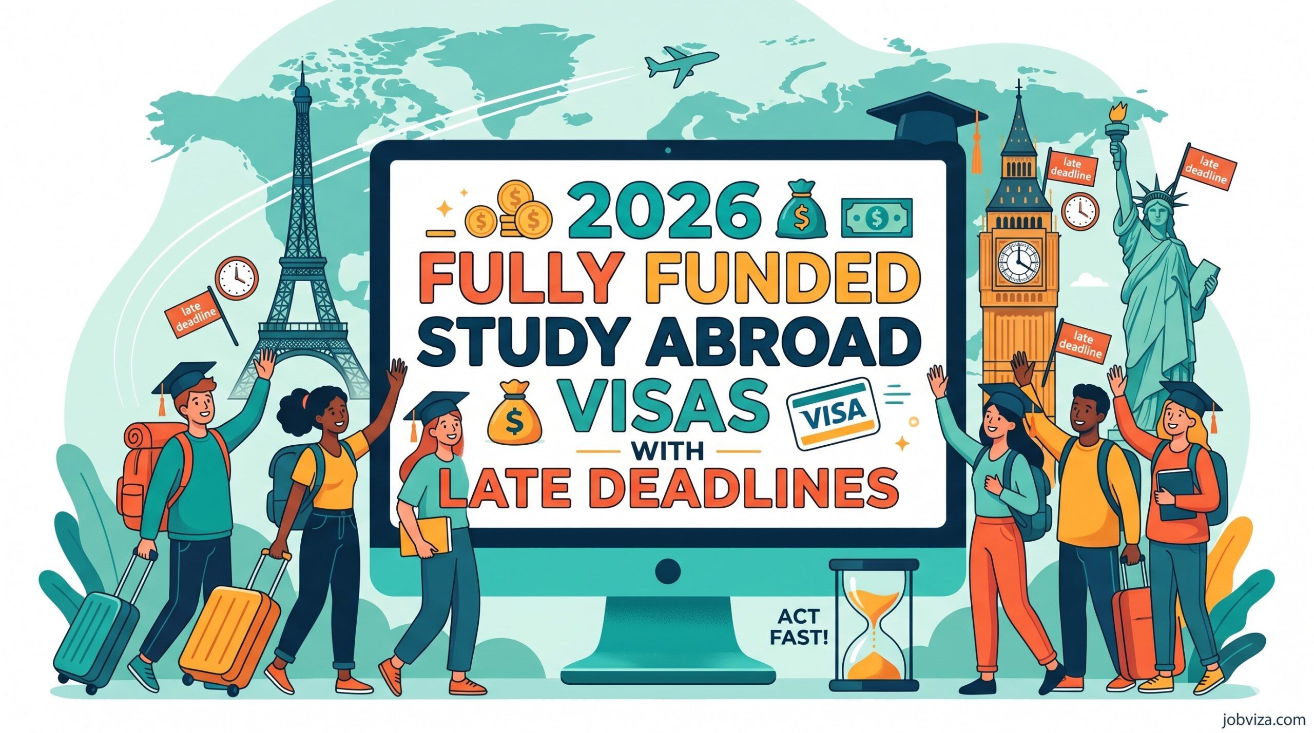 2026 Fully Funded Study Abroad Visas With Late Deadlines