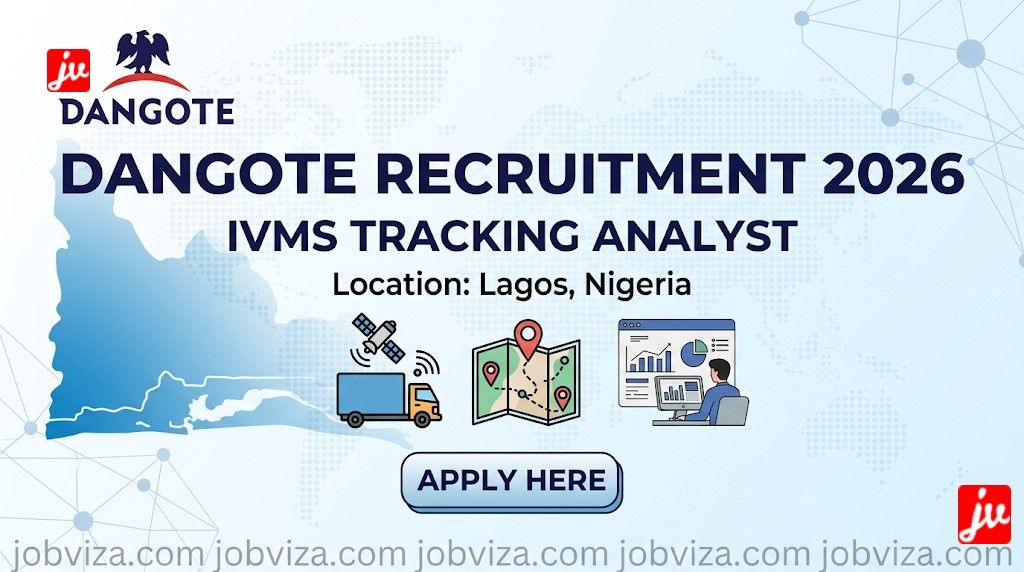 Dangote IVMS Tracking Analyst Recruitment 2026 Lagos Nigeria Apply here