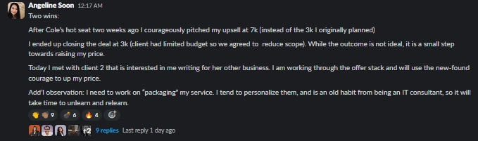 Angeline Soon Premium Ghostwriting Academy win screenshot