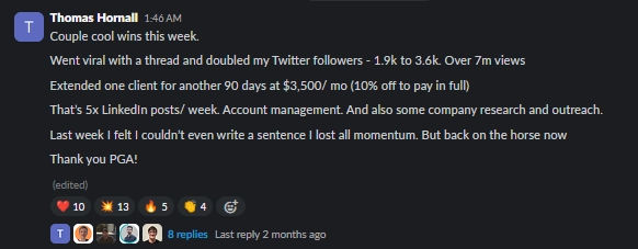 Thomas Hornall Premium Ghostwriting Academy win screenshot