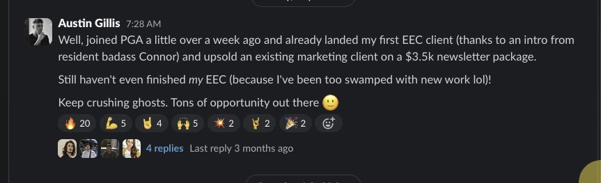 Austin Gillis Premium Ghostwriting Academy win screenshot