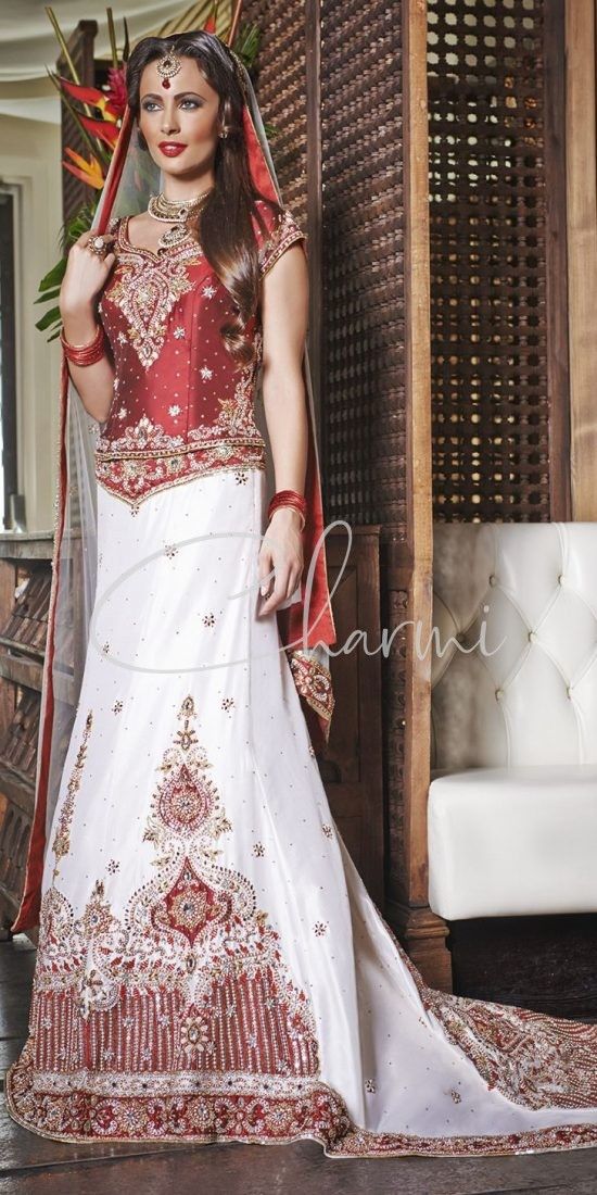 Red And White Indian Wedding Dresses Wedding Portal