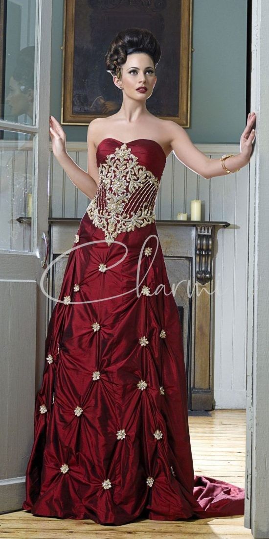 dark red indian bridal dress