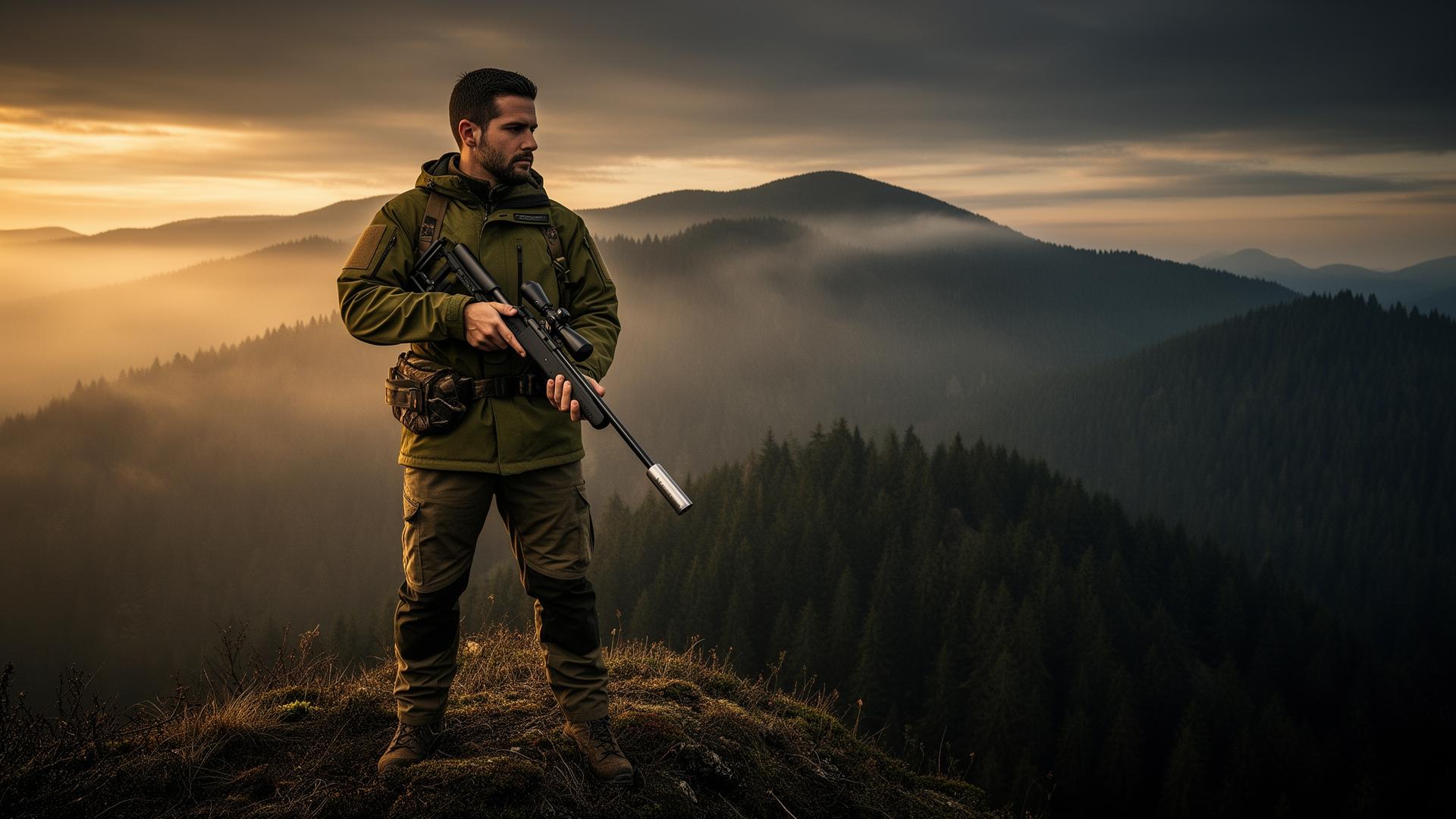 Hunter at golden hour