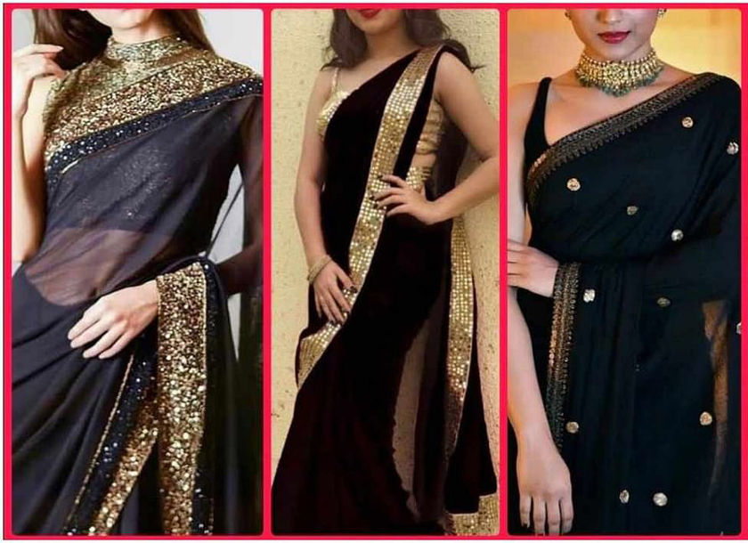 Black sari