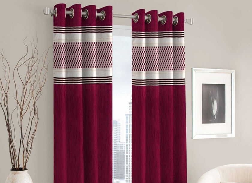 Maroon color curtains 1