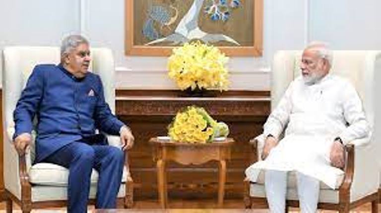 Jagdeep Dhankadh and PM Modi