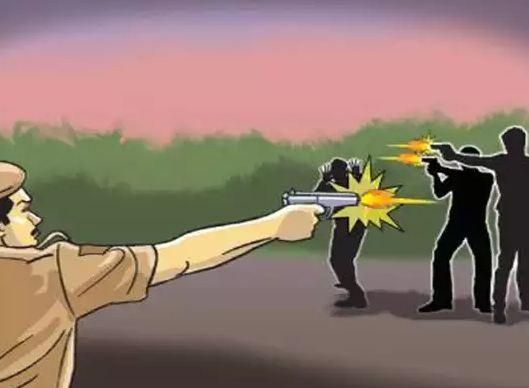 UP Crime news: पुलिस मुठभेड़ में बिहार के दो अपराधी गिरफ्तार