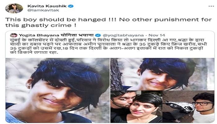 Shraddha Murder Case: इन टीवी स्टार्स ने की आफताब को फांसी देने की मांग