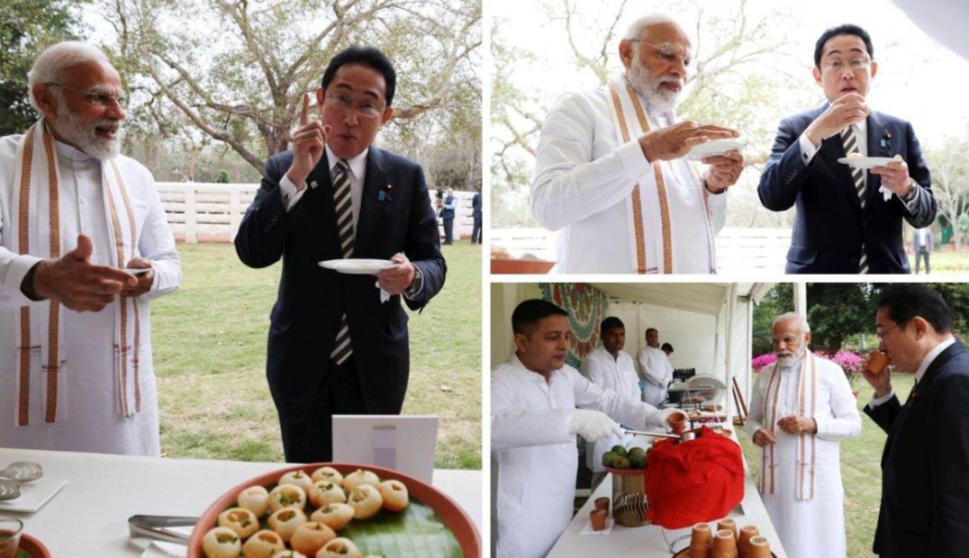 Japan PM : मोदी की गोलगप्पा डिप्लोमेसी, जापानी प्रधानमंत्री के साथ खाये गोलगप्पे