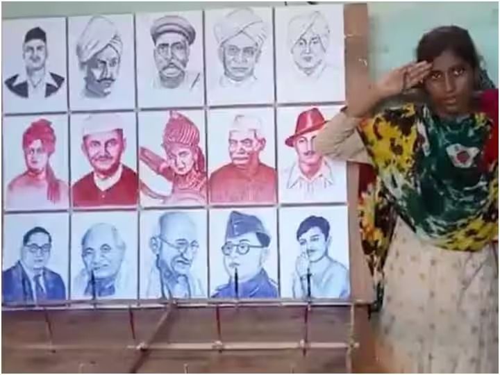Modi Yogi Painting: मुंह में कलम पकड़ कर बनाई मोदी- योगी की तस्वीर,आनंद महिंद्रा ने किया ट्वीट
