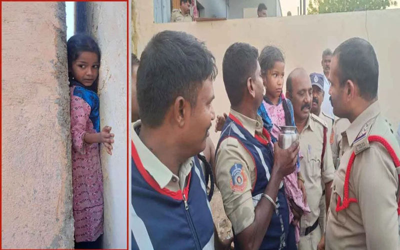वास्तु के लिए रखे गैप में फंसी 7 साल की बच्ची की जान