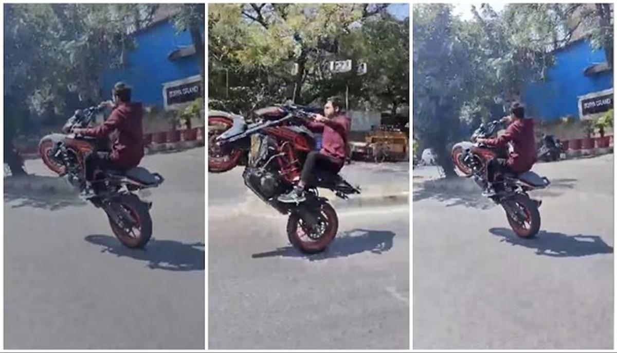 नोएडा के बाद दिल्ली की सड़को पर दिखा जानलेवा स्टंट, वीडियो हुआ वायरल
