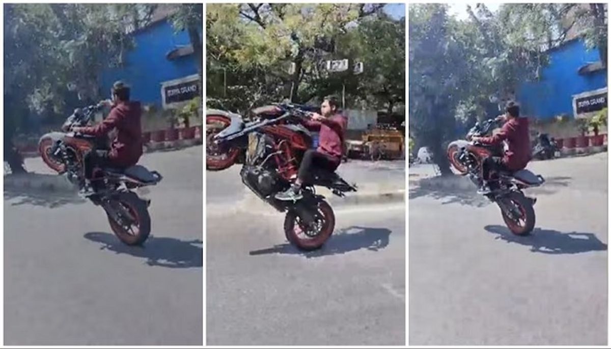 नोएडा के बाद दिल्ली की सड़को पर दिखा जानलेवा स्टंट, वीडियो हुआ वायरल
