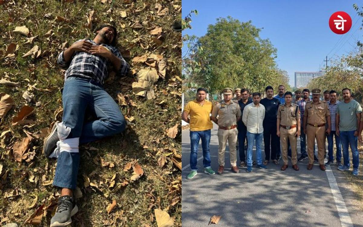 सेल्समैन की हत्या करने वाले को पुलिस ने मुठभेड़ में किया लंगड़ा
