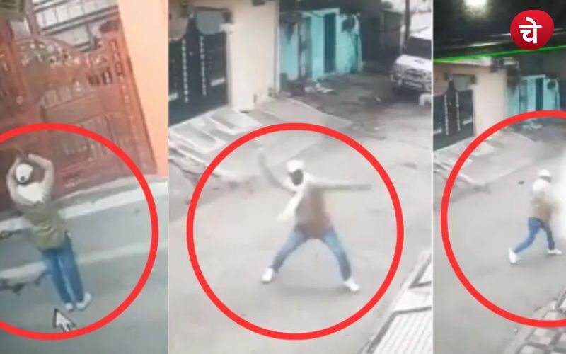 पहले भगवान के आगे जोड़े हाथ फिर घर में दागे बम, वीडियो वायरल