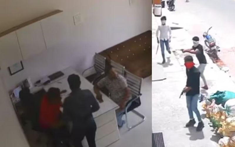 बड़ा बहादुर निकला व्यापारी, चार बंदूकधारी गुंडों को दौड़ाया वीडियो वायरल