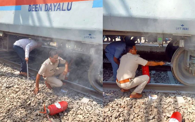 चौरी चौरा एक्सप्रेस में अचानक लगी आग, यात्रियों में मची भगदड़