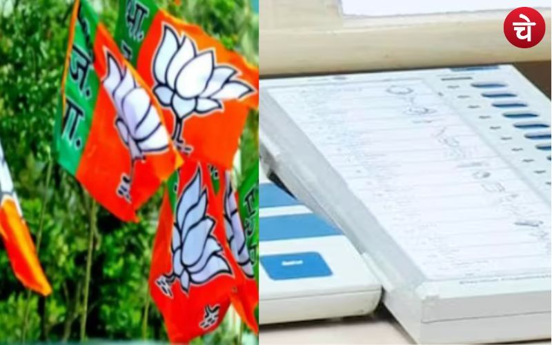 भाजपा के प्रत्याशी ने तोड़ी EVM पुलिस ने दबोचा