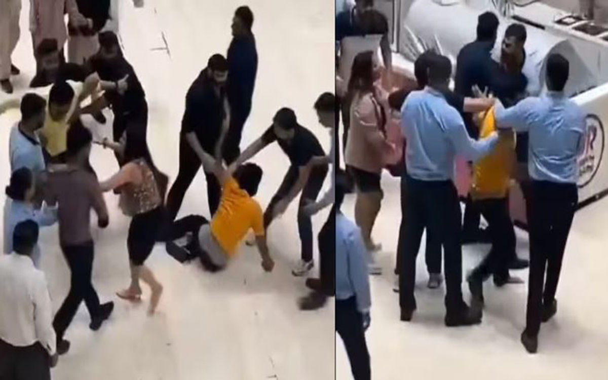 नोएडा के मॉल में दबंगों ने की सरेआम गुंडागर्दी, युवक को दौड़ा-दौड़ाकर पीटा