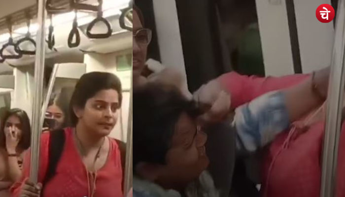 दिल्ली मेट्रो में पापा की परियों ने खोया आपा, फिर चले चांटे