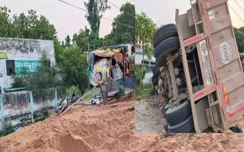 दर्दनाक : राजधानी में झोपड़ी पर पलटा ट्रक, चार की मौत