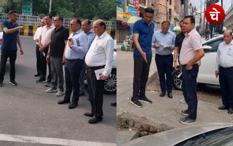 नोएडा की सड़कों पर उतरे सीईओ, बारिश के इंतजामों का लिया जायजा