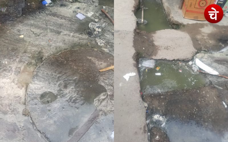 नोएडा के सदरपुर गांव में जर्जर हुई सीवर लाइन, 6 महीने से बुरा हाल