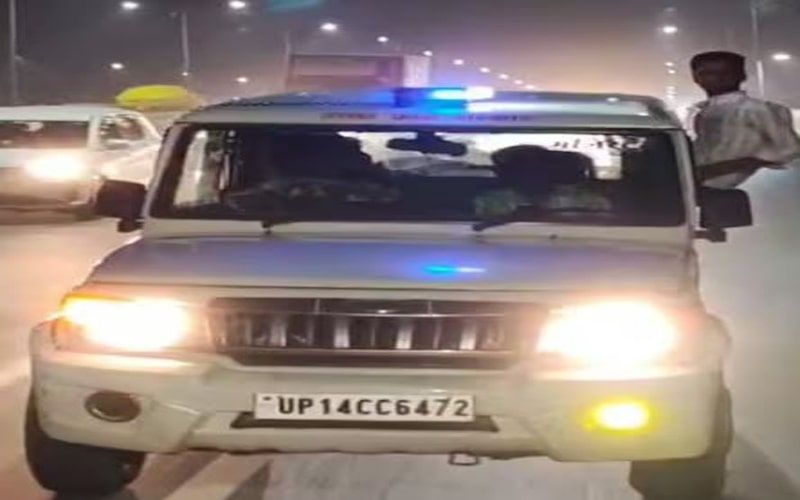 गाजियाबाद में मजिस्ट्रेट लिखी कार पर युवक ने रौब दिखाते हुए की स्टंटबाजी, वीडियो वायरल