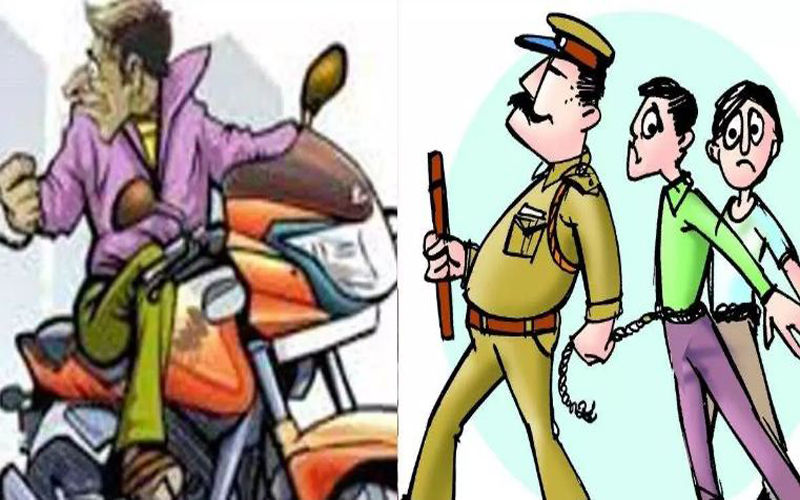 नोएडा में अपराध का पर्दाफाश, चोरी की बाइक के साथ बदमाश गिरफ्तार