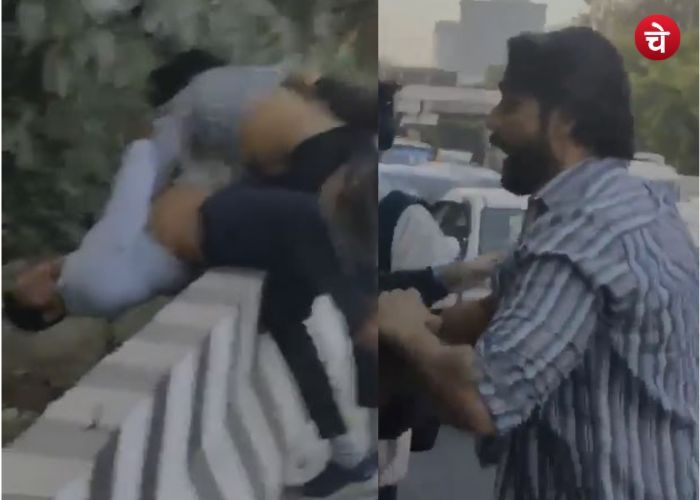 नोएडा की सड़कों पर नहीं थम रही हिंसा, फिर दो शख्स के बीच चले लात-घूंसे