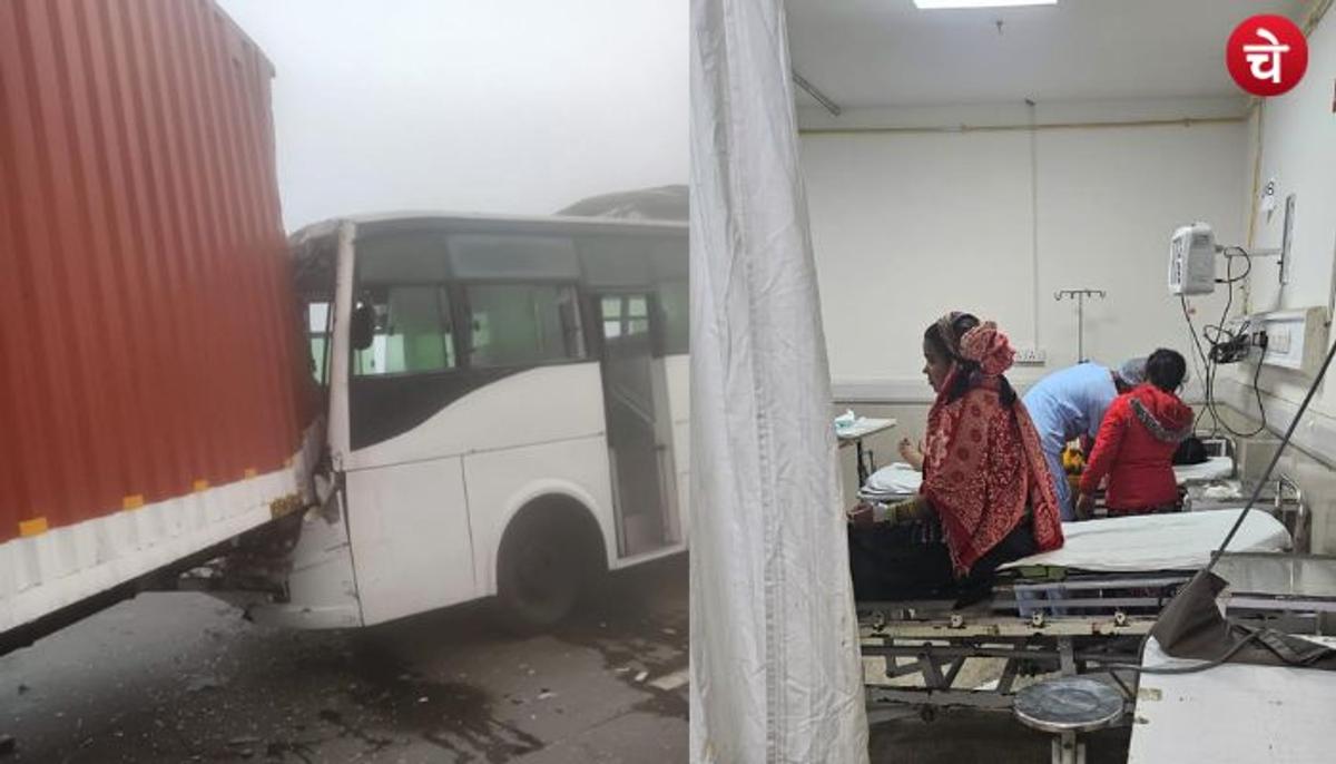 कोहरा बना मुसीबत, ईस्टर्न पेरिफेरल एक्सप्रेसवे पर हादसा, एक दर्जन से अधिक घायल