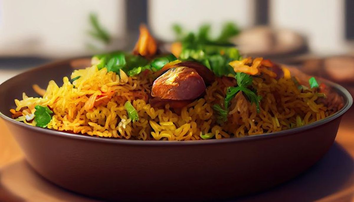 वेज बिरयानी में निकला नॉनवेज कीड़ा, मचा हंगामा