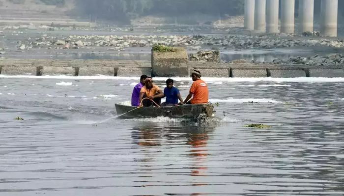 Polluted Yamuna River