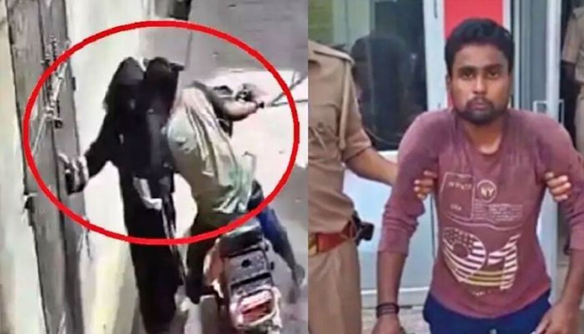 बुर्कानशीं महिला को KISS करके भागने वाला शोहदा चढ़ा पुलिस के हत्थे, थाने में रो-रो कर मांगी माफी