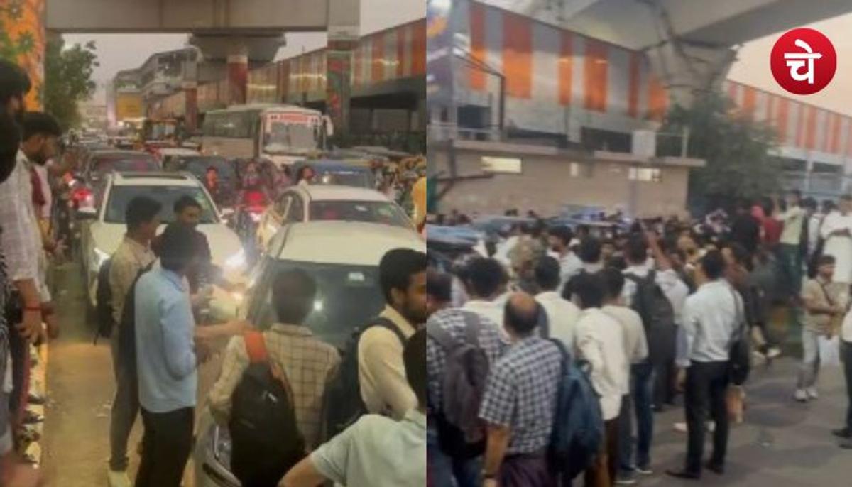 नोएडा के मेट्रो स्टेशन पर यात्रियों का हंगामा, ऑटो चालकों की मनमानी पर फूटा गुस्सा
