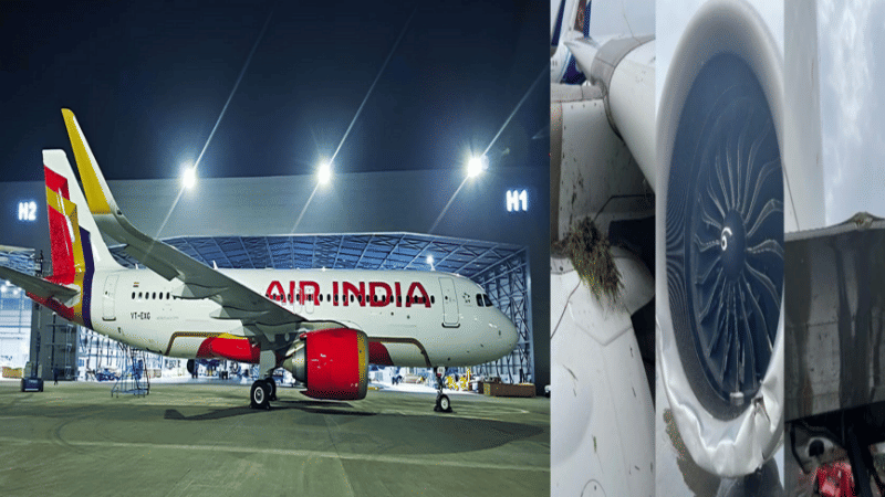 मुंबई एयरपोर्ट पर रनवे हादसा: फिसला एयर इंडिया का विमान, टायर फटे, इंजन को नुकसान