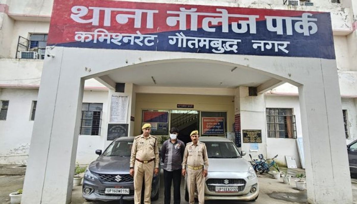 ग्रेटर नोएडा में रीलबाजों का जानलेवा स्टंट, पुलिस ने कार समेत आरोपी दबोचा