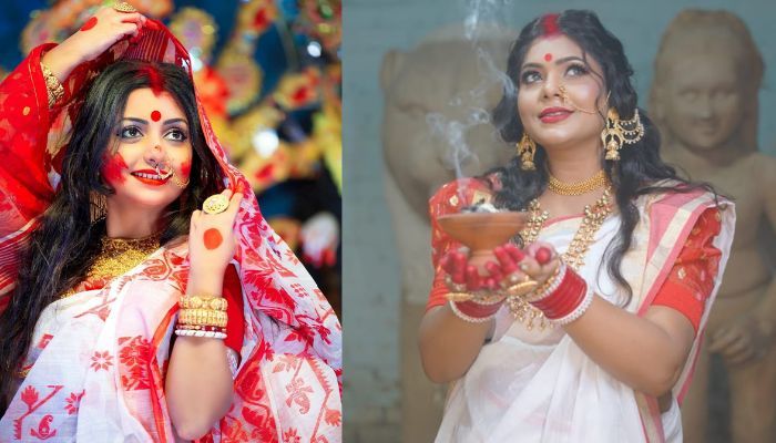 दुर्गा पूजा में आप पर टिक जाएंगी सबकी नजरें, ट्राई करें ये परफेक्ट बंगाली लुक