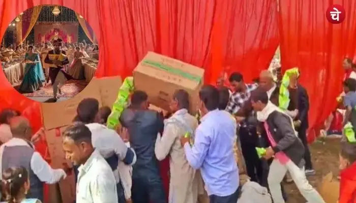 उत्तर प्रदेश में सामूहिक विवाह में मची भगदड़, दूल्हा भी दिखा नाश्ता लूटते हुए