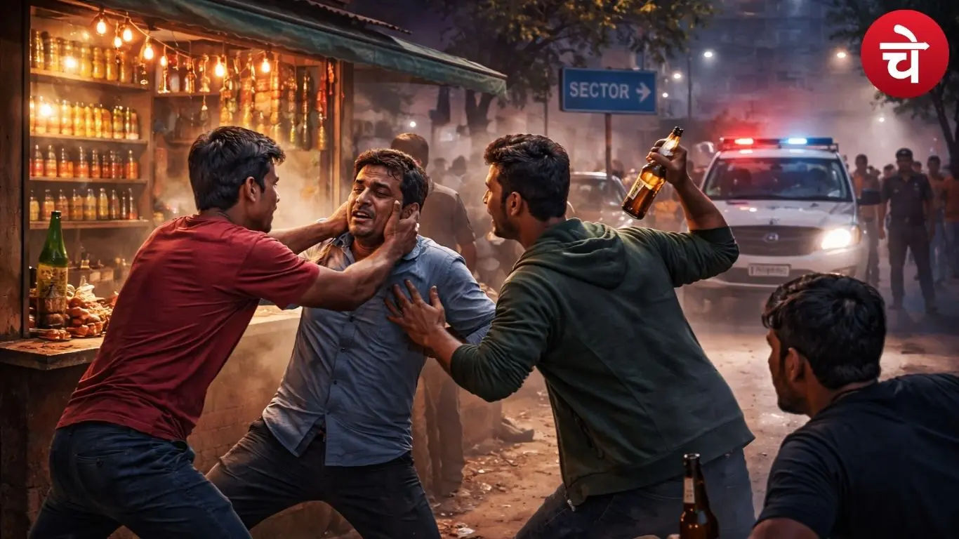 नोएडा नशे में धुत युवकों की दबंगई