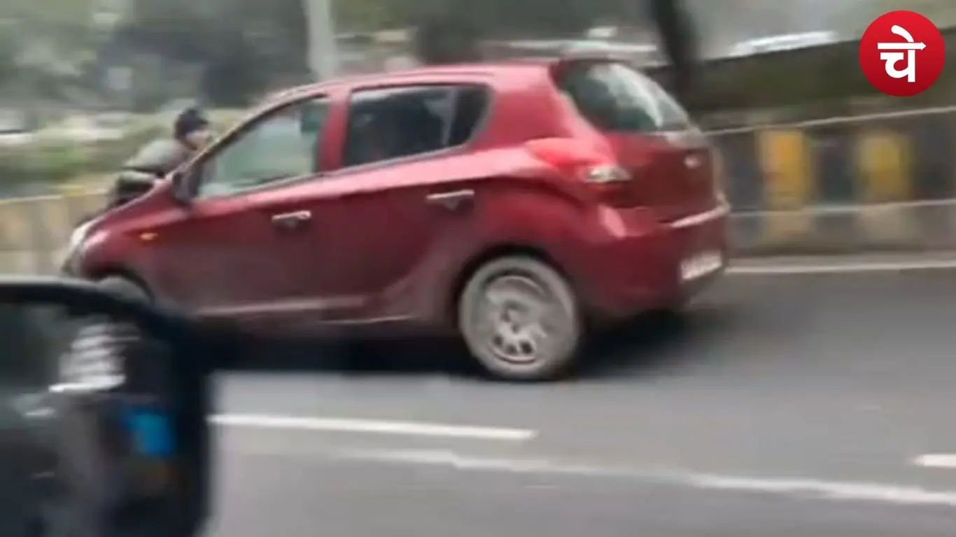 ग्रेटर नोएडा में कार चालक ने सिपाही को बोनट पर घसीटा, वीडियो वायरल