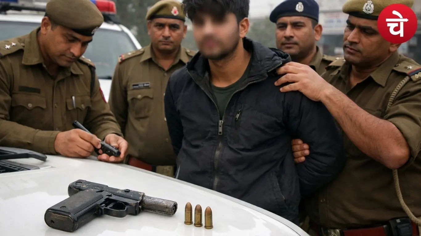 जारचा में चेकिंग के दौरान युवक गिरफ्तार