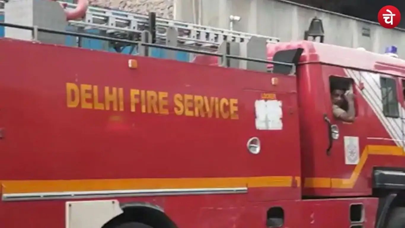 Firefighting team extinguishing a fire at DU North Campus