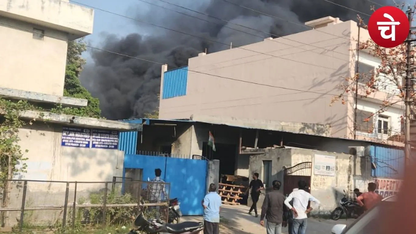 ग्रेटर नोएडा की पेंट फैक्टरी में लगी भीषण आग